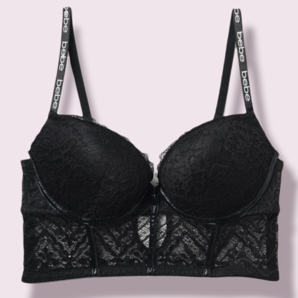 Bebe Lace Bustier Bra 36 D NEW